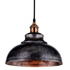 Φωτιστικό Κρεμαστό Μονόφωτο Φ30cm E27 230V Μαύρο 955APIS1